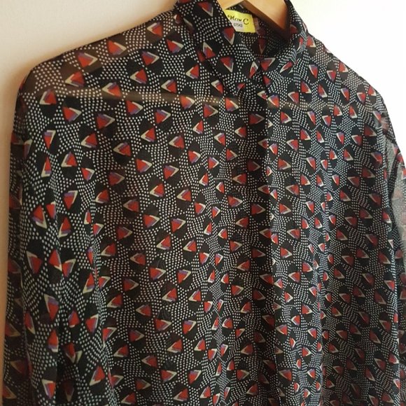 Women's Sheer Button Down - Picture 2 of 4